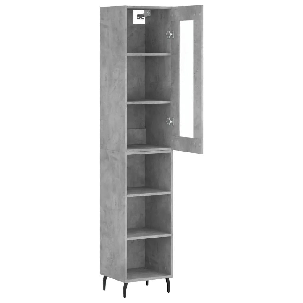 Credenza Grigio Cemento 34,5x34x180 cm in Legno Multistrato 3199381