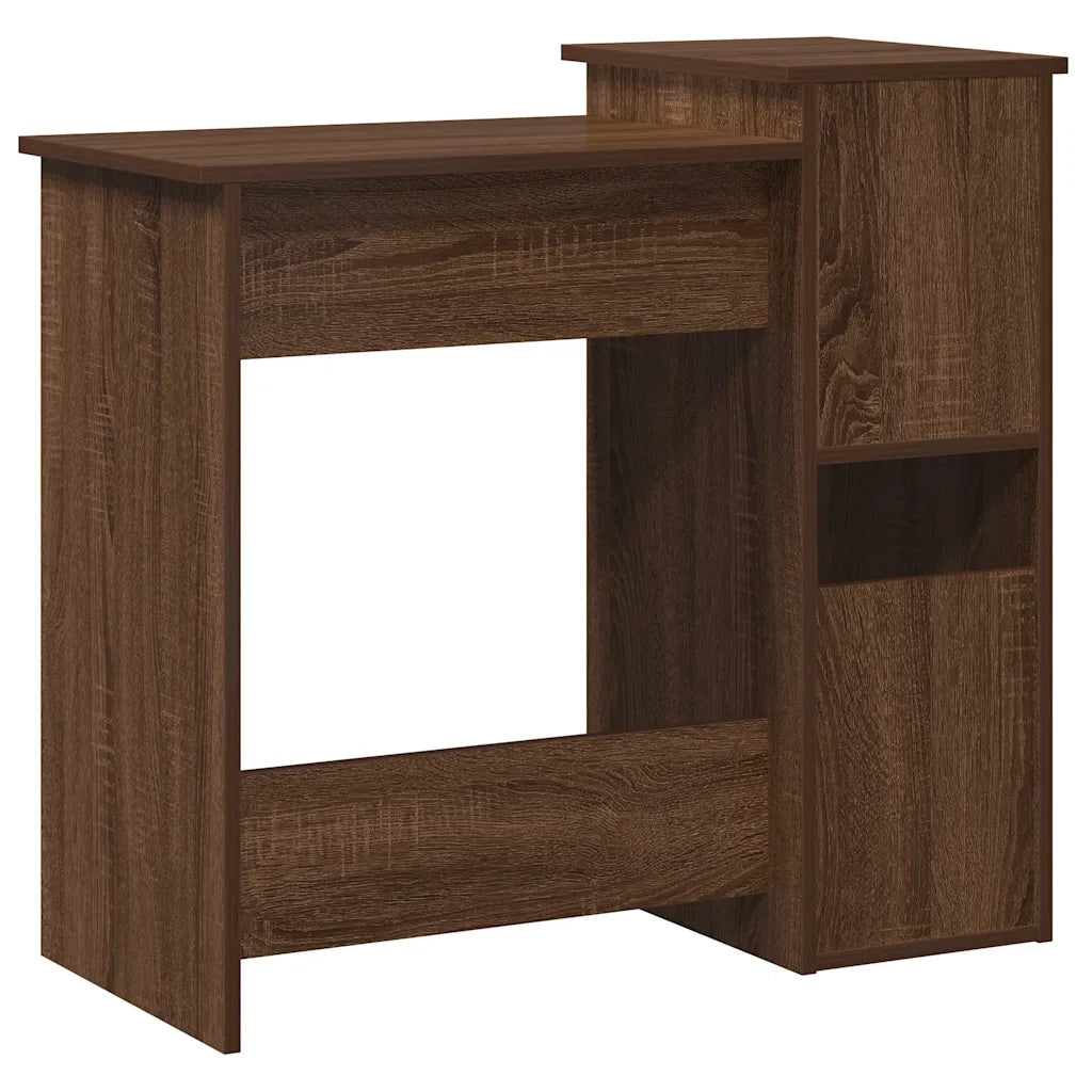 Scrivania Mensole Rovere Marrone 84x40x78 cm Legno Multistrato 860451