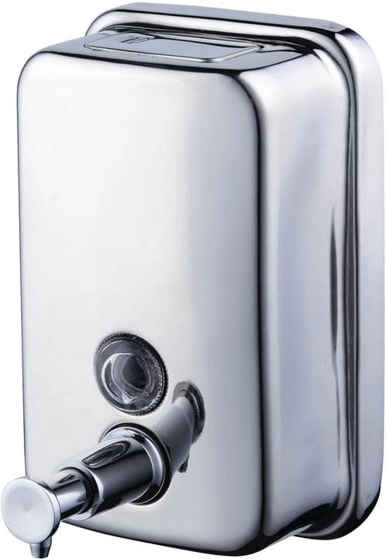 Dispensatore di sapone in acciaio inossidabile per sapone liquido montaggio a parete chromato