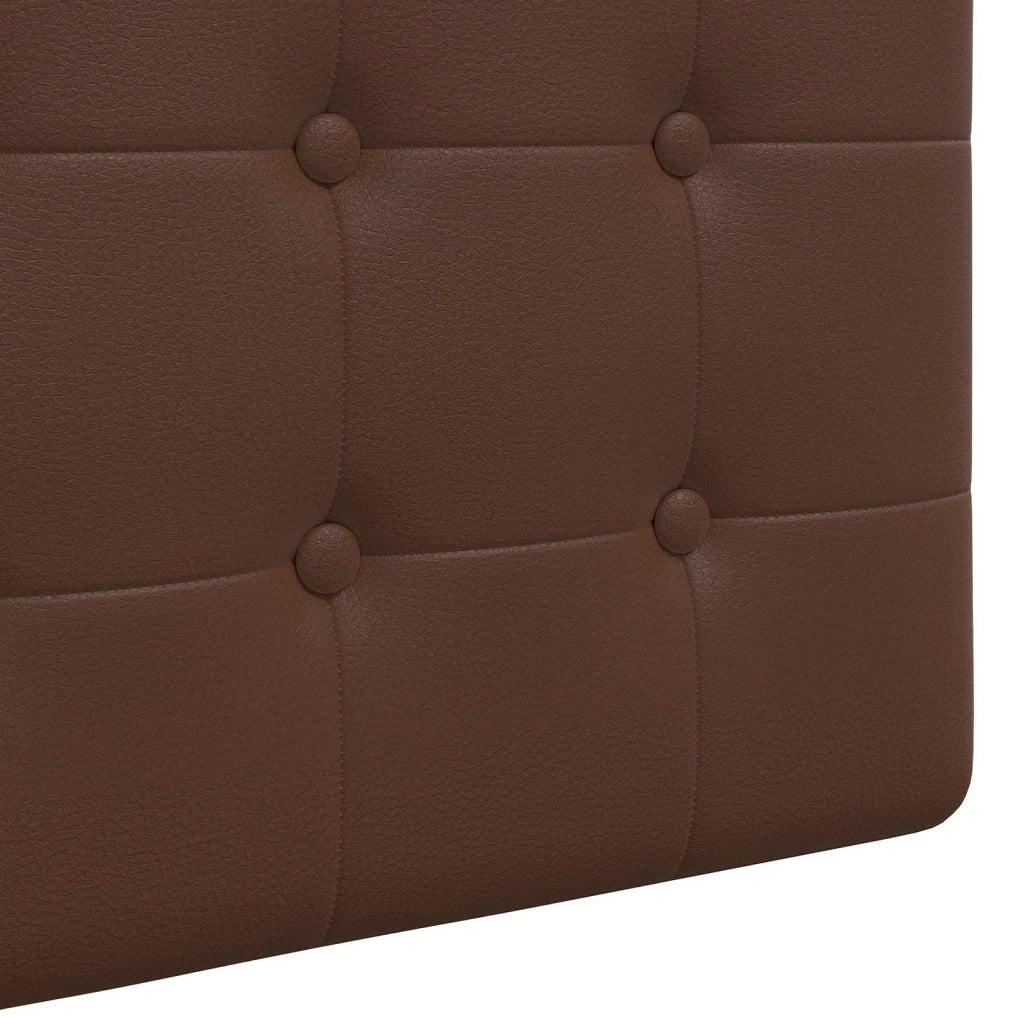 Testiera | Testata sospesa Con luce LED Marrone Similpelle
