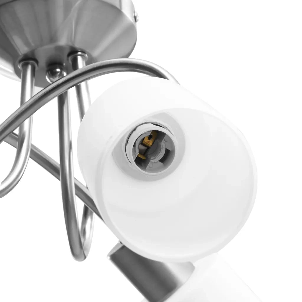 Lampadario Paralume in Ceramica a Cono Bianco 3 Lampadine E14 CFW1492235