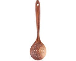 Spazzola in legno per schiuma - Lungo Skimmer in Acciaio - Accessorio di Cucina Fondamentale - Marrone - Prodotto Artigianale - Per la Cucina - Accessorio da Cucina