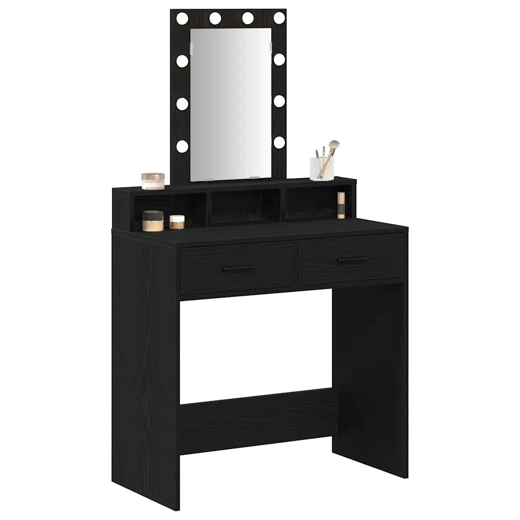 Tavolo da Trucco Nero 79 x 41 x 140 cm Legno ingegnerizzato 865164