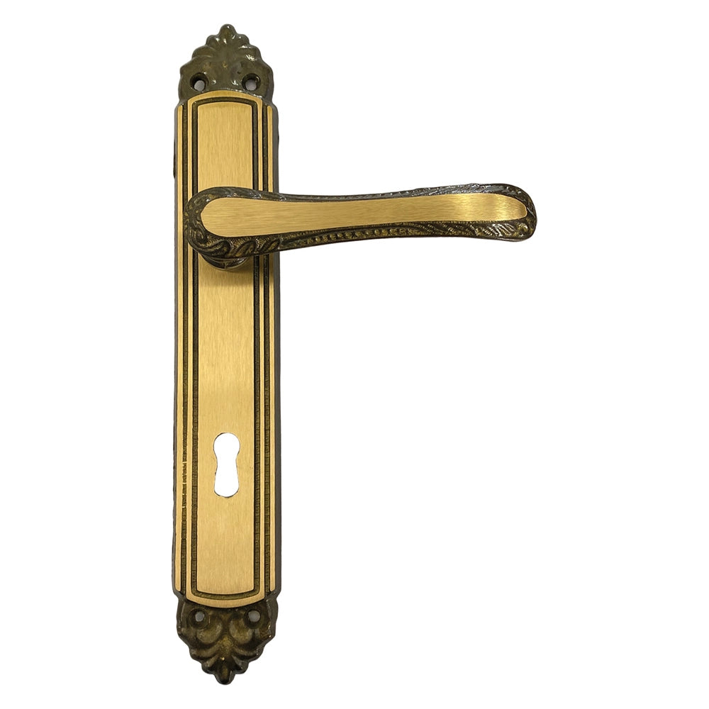 MANIGLIA 'GIGLIO' CON PLACCA Q 8 x  70- 4 coppia