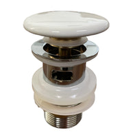 Piletta click clack da 1 1/4 con troppo pieno, e tappo in ceramica