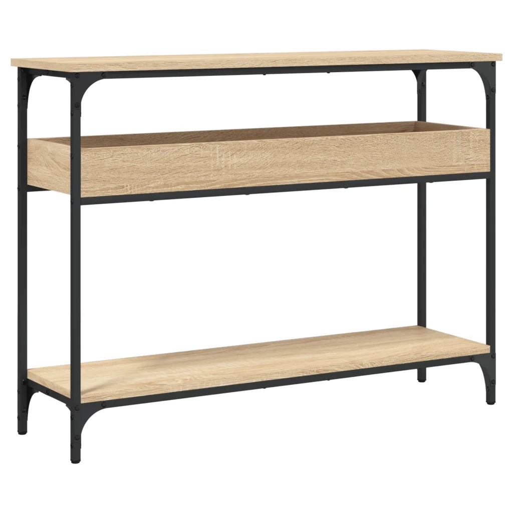 Tavolo Consolle con Ripiano Rovere Sonoma 100x29x75cm Legno Aggregato 837718