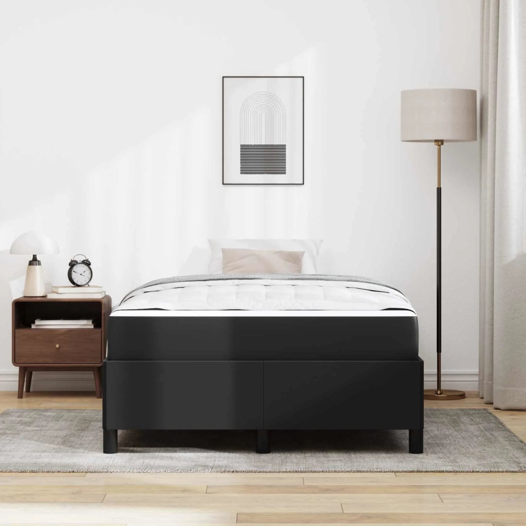 Struttura del letto con materasso Nero 120 x 190 cm Tessuto 3398989