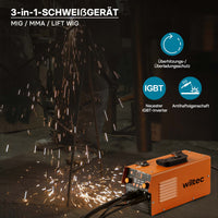 Saldatrice digitale IGBT 120A per saldatura MIG, MMA, FCAW, TIG