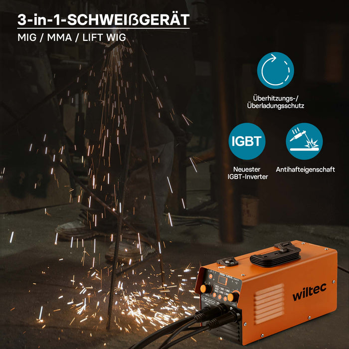 Saldatrice digitale IGBT 120A per saldatura MIG, MMA, FCAW, TIG