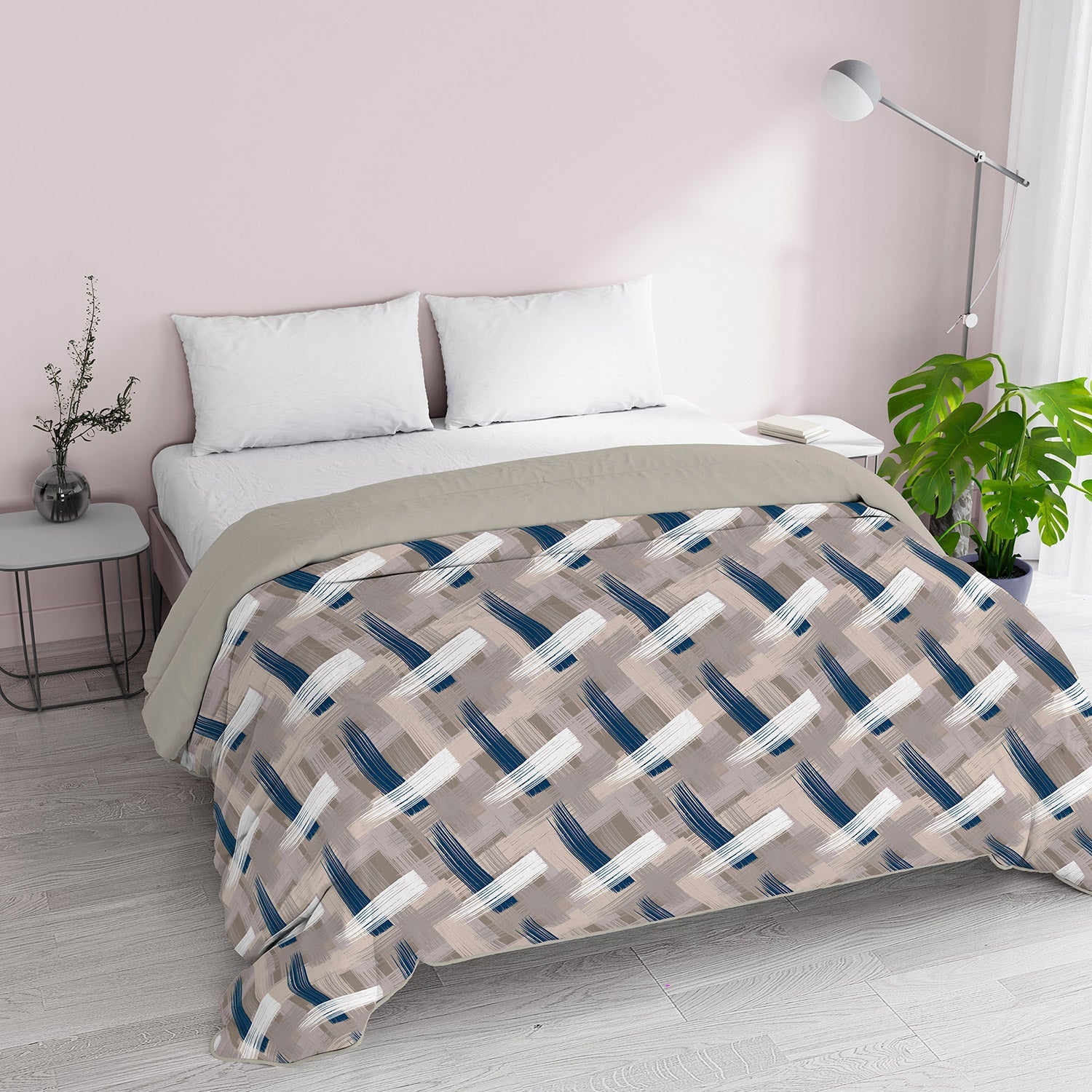 Trapunta Invernale Singola 180gr con Stampa in Microfibra Pennellate