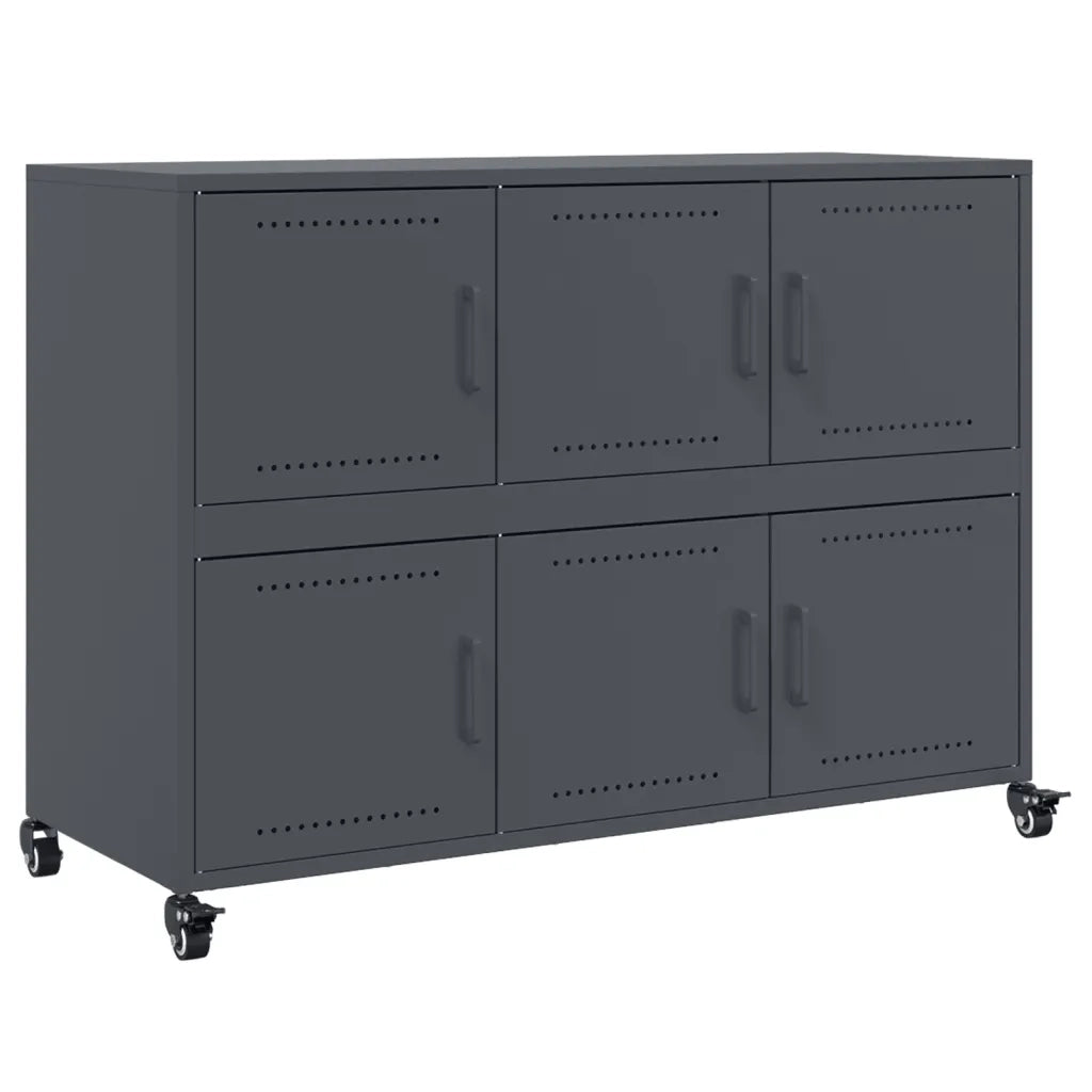 Credenza Antracite 100,5x39x72 cm in Acciaio