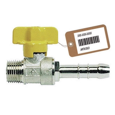 RUBINETTO A SFERA GAS CON PORTAGOMMA M F-BRICO- 1/2 x 14 Metano- FAIDF- pezzi 1