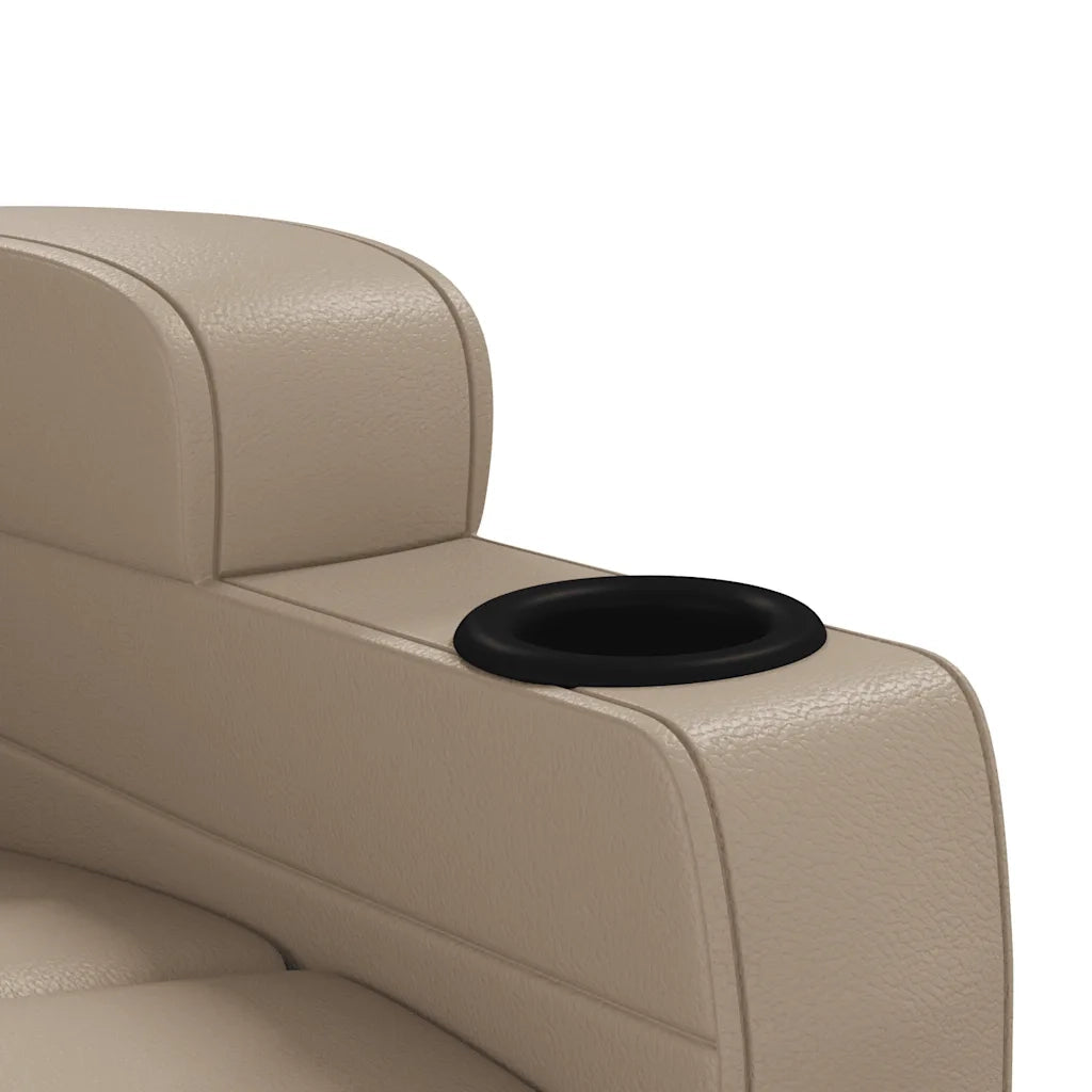 Divano Sedia-Poltrona Reclinabile Cappuccino in Similpelle 856485