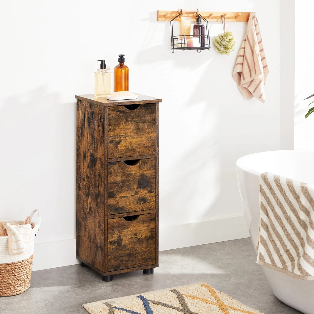 MOBILE DA BAGNO Valora in truciolato marrone rustico per interni domestici