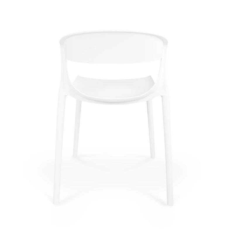 Set di 2 sedie impilabili in plastica bianca – Gaia - SD08GAPP
