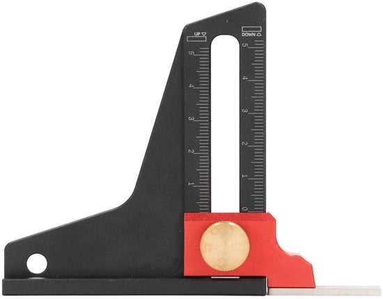 Misuratore di altezza in alluminio per lavorazione del legno