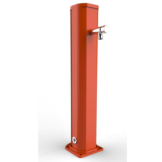 Fontana Con Lavapiedi Temporizzato In Alluminio Colore Arancione Cv-A685/2009