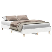 Letto matrimoniale | Letto per adulti | Giroletto senza Materasso Bianco 120x200 cm Legno Multistrato