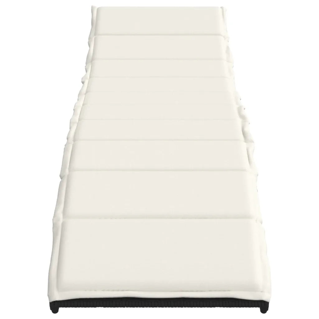 Lettini Prendisole 2 pz con Cuscini Neri in Polyrattan 3277301