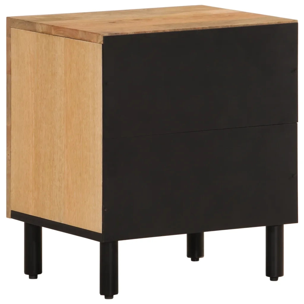 Comodino | Armadio da Notte | Mobiletto da notte 40x33x46 cm in Legno Massello di Mango