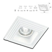 *STOCK* Portafaretto In Gesso Ceramico spirale  120x120mm  35W GU10 IP20