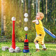 Set di allenamento per baseball estensibile e interattivo per bambini con lanciatore telescopico e regolabile