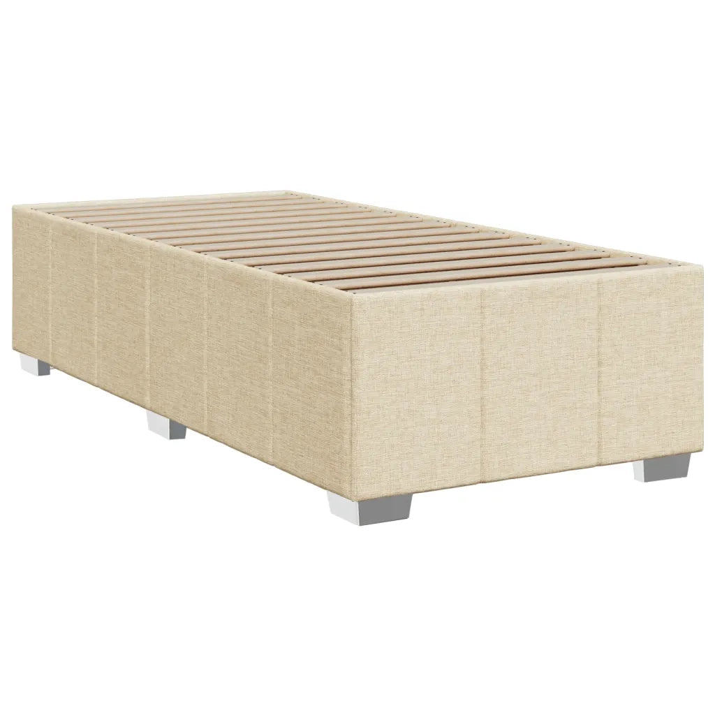 Giroletto a Molle con Materasso Crema 90x190 cm in Tessuto 3289235