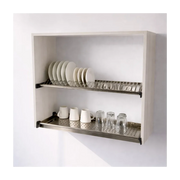Calandrelli Pensile Scolapiatti H 72 L 90 P 33 cm Larice Bianco