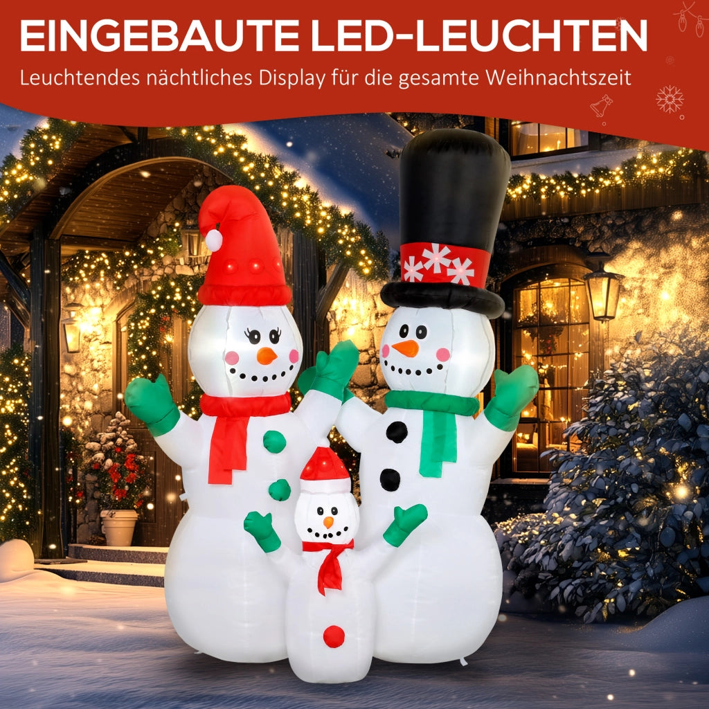 Pupazzo di Neve Gonfiabile Famiglia 1.8m ¨C zephmum ¨C LED Interno Esterno