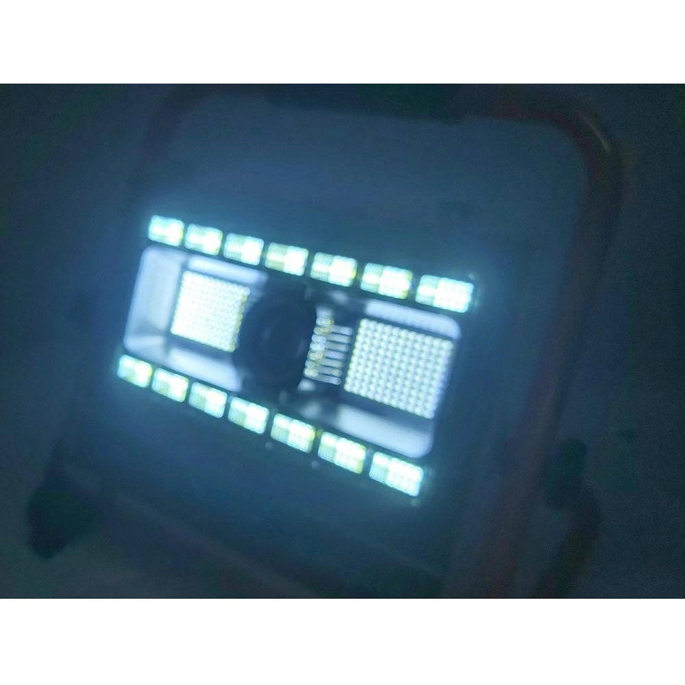 Trade Shop - Faro Di Emergenza Lavoro A Led 100 W Ricaricabile Pannello Solare Staffa Ab-t27 -