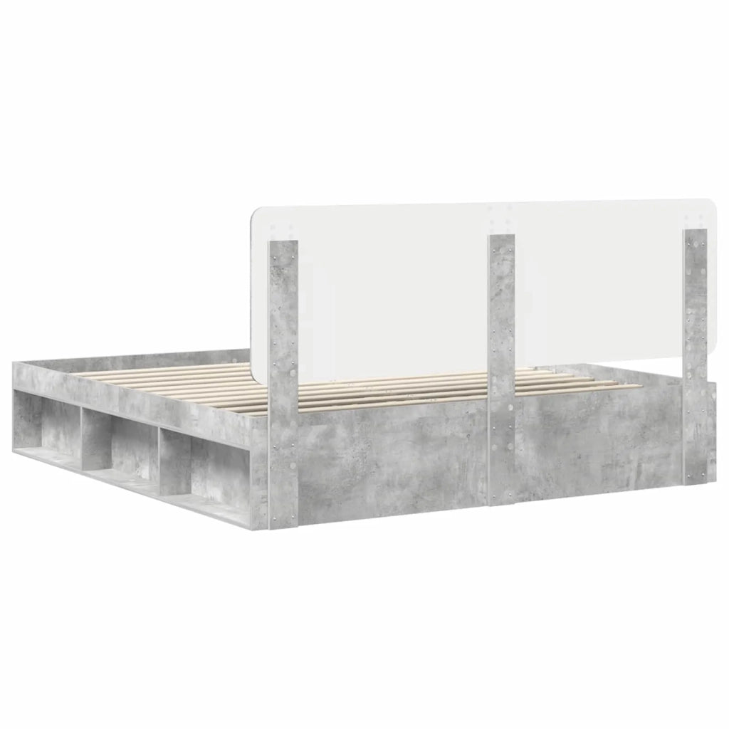 Struttura del letto Calcestruzzo 180 x 200 cm Pino massello 3412455
