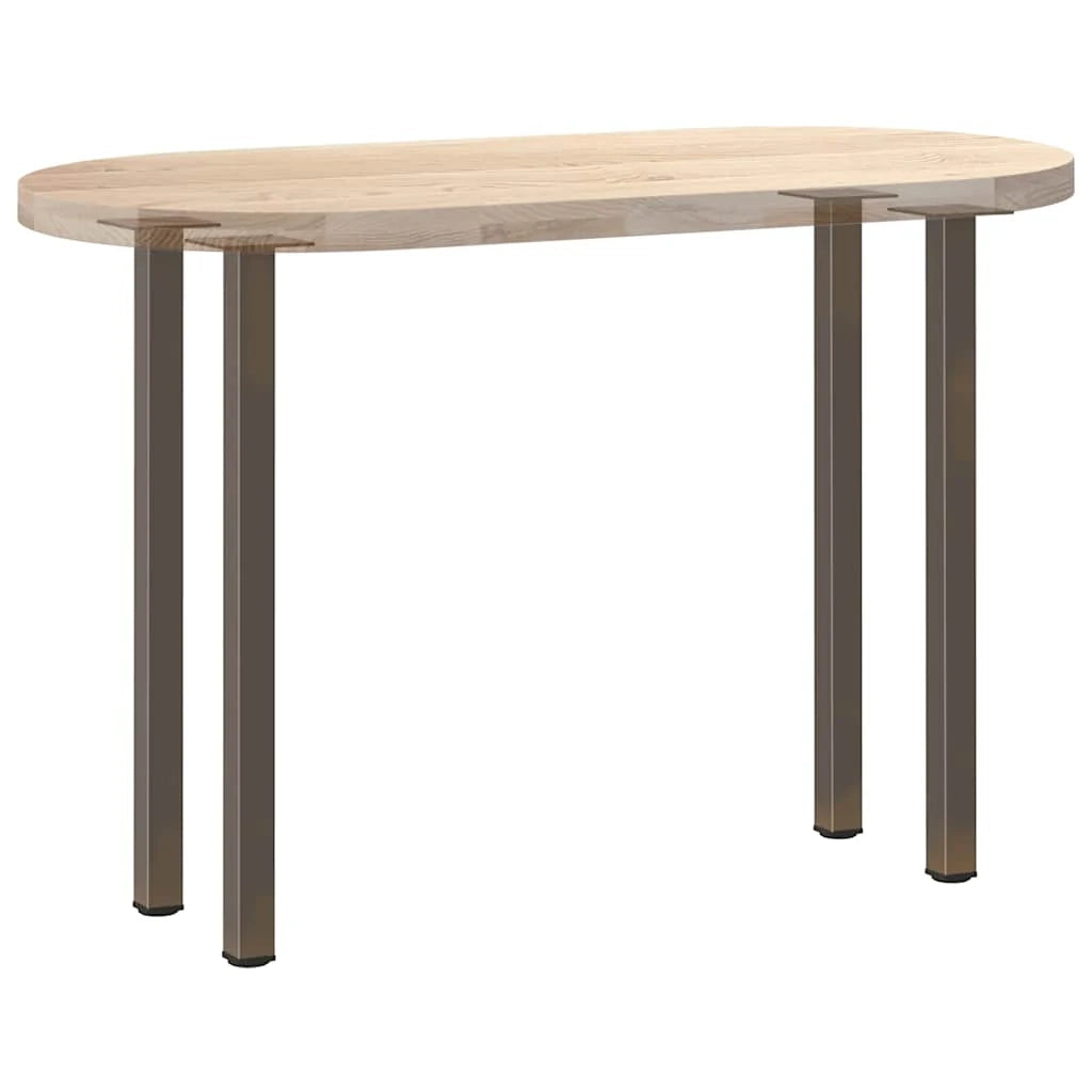 Set di 4 gambe regolabili per tavolo consolle 72 x 74 cm design moderno acciaio naturale 02_0056756