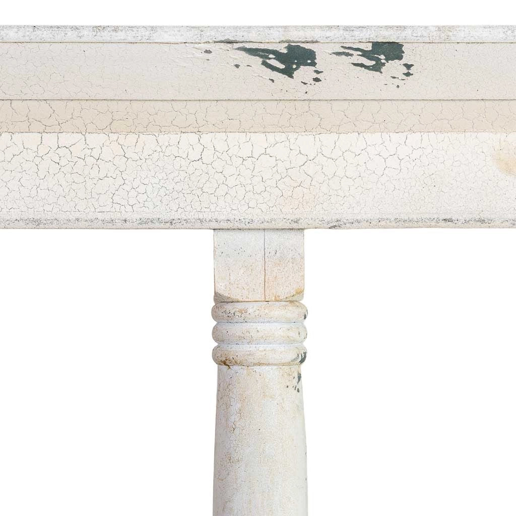 Scaffale in legno bianco invecchiato 129,5x49,5x207h cm