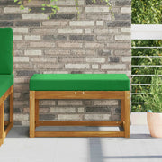 Cuscino da Sedia Esterno Verde 80 x 40 x 8 cm 100% Poliestere