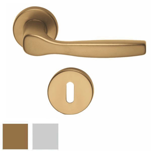 Brialma Maniglia Ginevra Alluminio Bronzato Rosetta 8