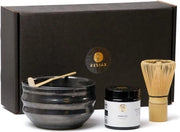 Set di Matcha Biologico - Grado Cerimoniale Bio Matcha - scopa e cucchiaio in ceramica artigianale