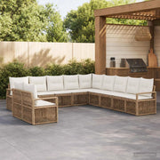 Set Divano da Giardino 11 pz Beige polyrattan 3435765