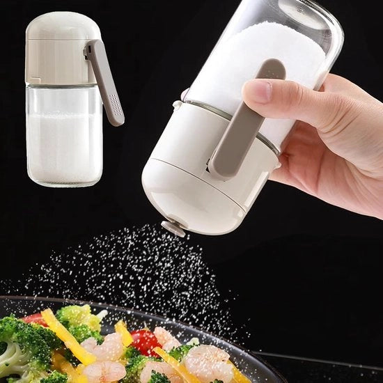 Suapiera di zucchero in vetro con dosatore - ideale per la speziaria - 1 pezzo - trasparente - vetro