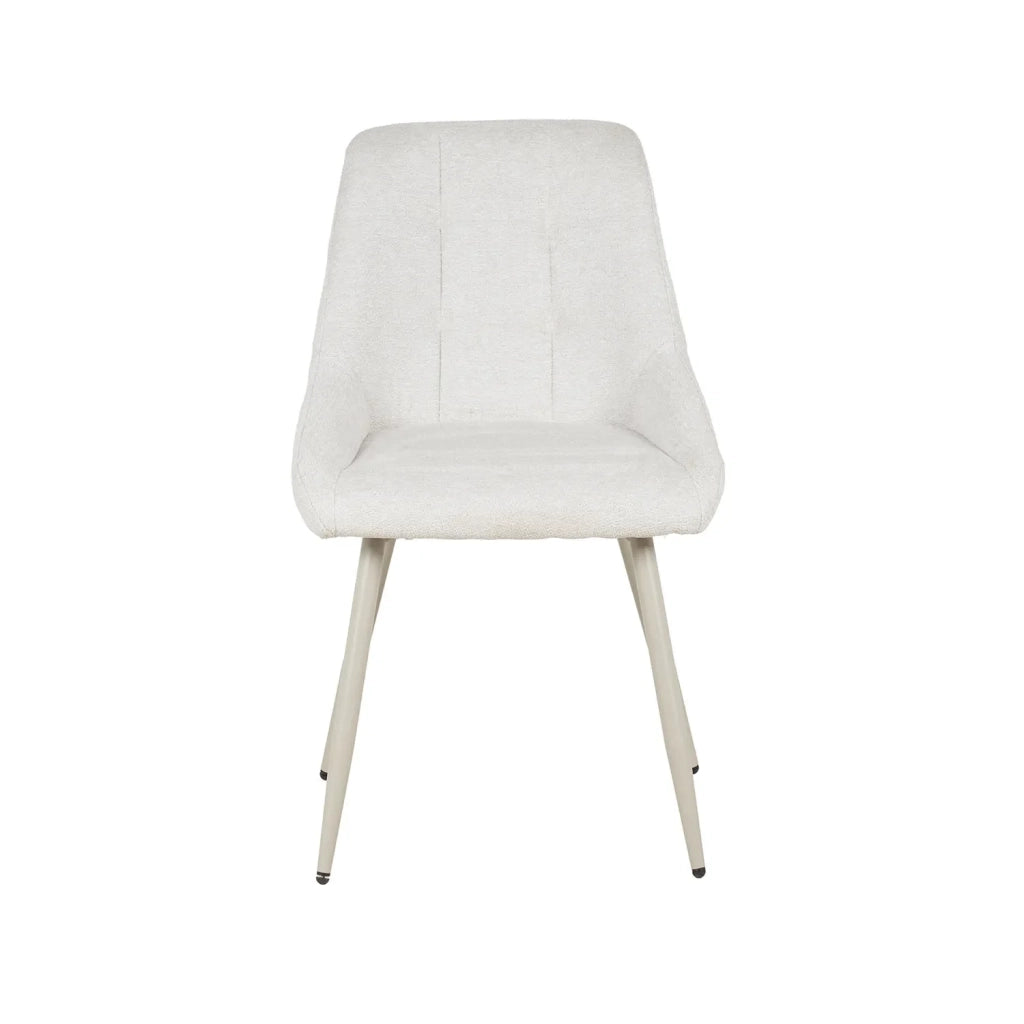 LÚZETE - SEDIA DA PRANZO IMBOTTITA SABBIA GAMBE BEIGE WESKA