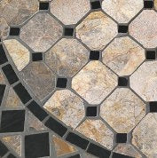 Tavolo da giardino in acciaio e mosaico - MATTEO