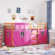 Letto a Castello senza Materasso Rosa 90x190 cm Legno di Pino 3283951