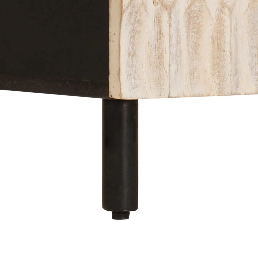 Credenza | Madia | Buffet da pranzo | Armadio da pranzo con porta Finitura Bianco Lavato 60 x 33 x 75 cm