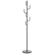 Appendiabiti in metallo nero da 170 cm, appendiabiti autoportante, industriale e moderno, pezzo d'arredo per corridoio.