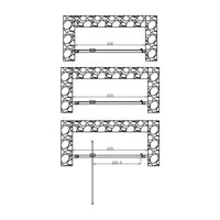 Porta Battente 63-67x185h 4mm Cromato - Volta