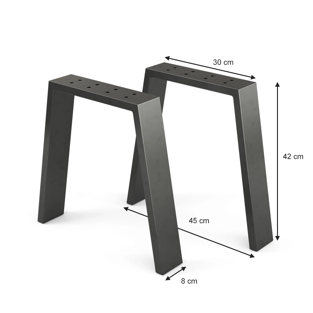 Vicco Gambe per tavolo Nero 45 x 42 cm A forma di U