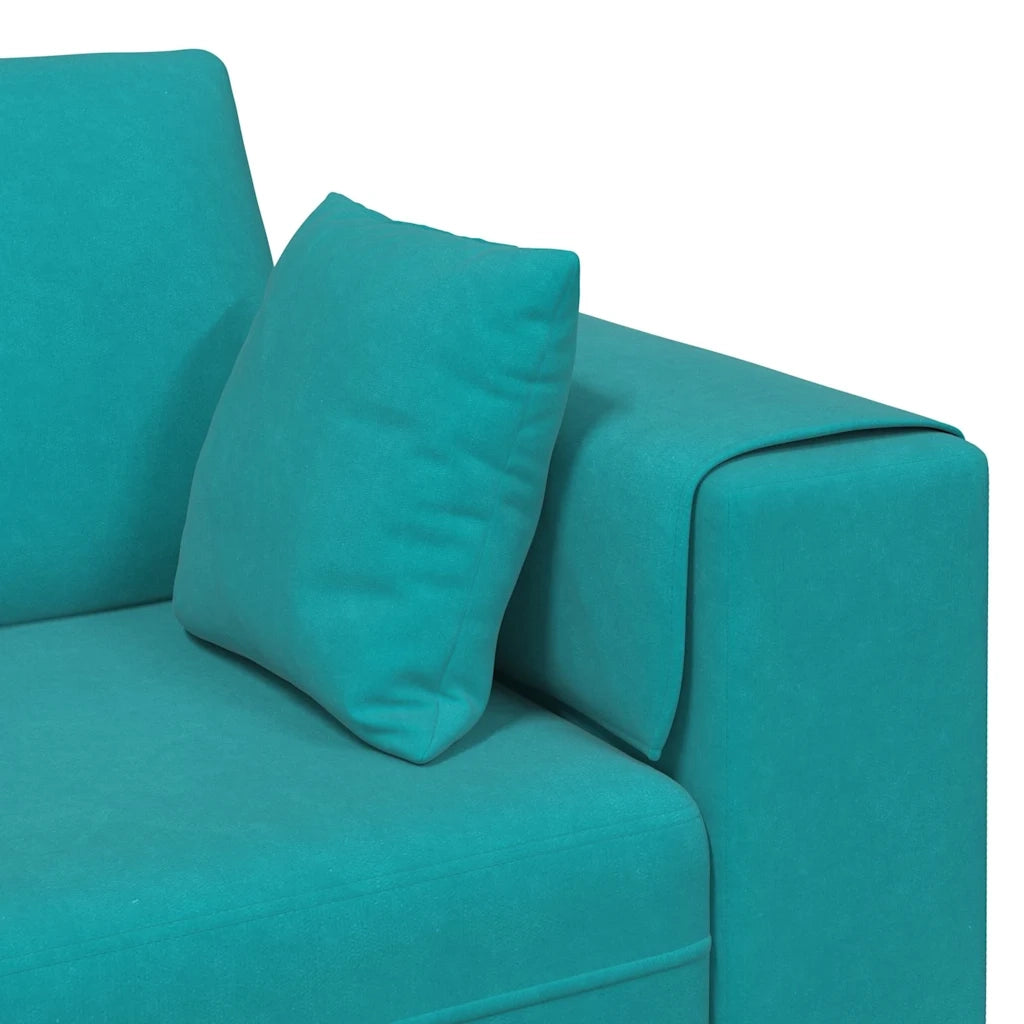 Divano Turchese 250 x 77 x 76 cm Velluto 3335161