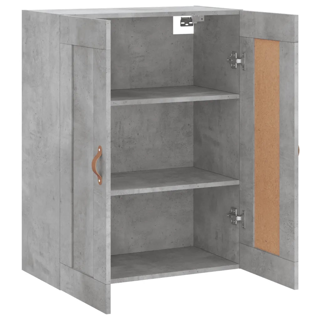 Mobile a Parete Grigio Cemento 69,5x34x90 cm Legno Multistrato 830360