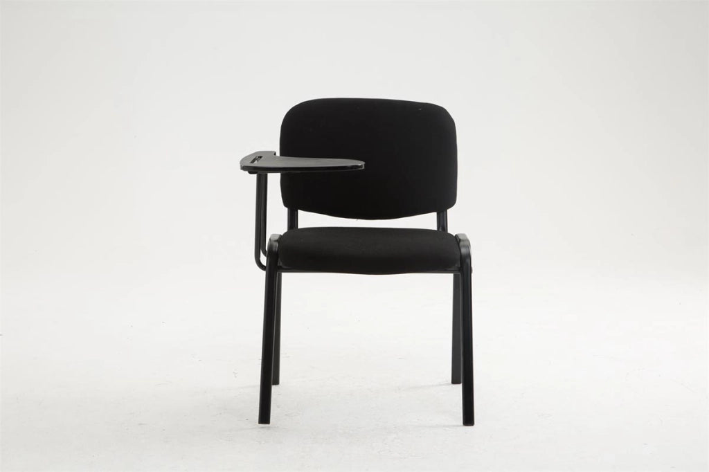 Sedia Ken in tessuto con tavolino ribaltabile nero