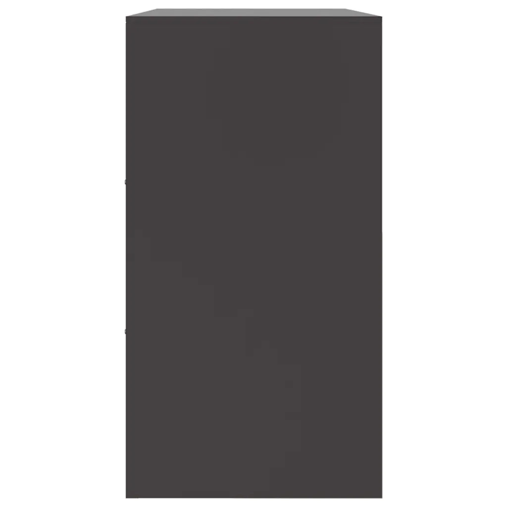 Credenza-Buffet-Armadio da cucina Nera 99x39x73 cm in Acciaio 985079
