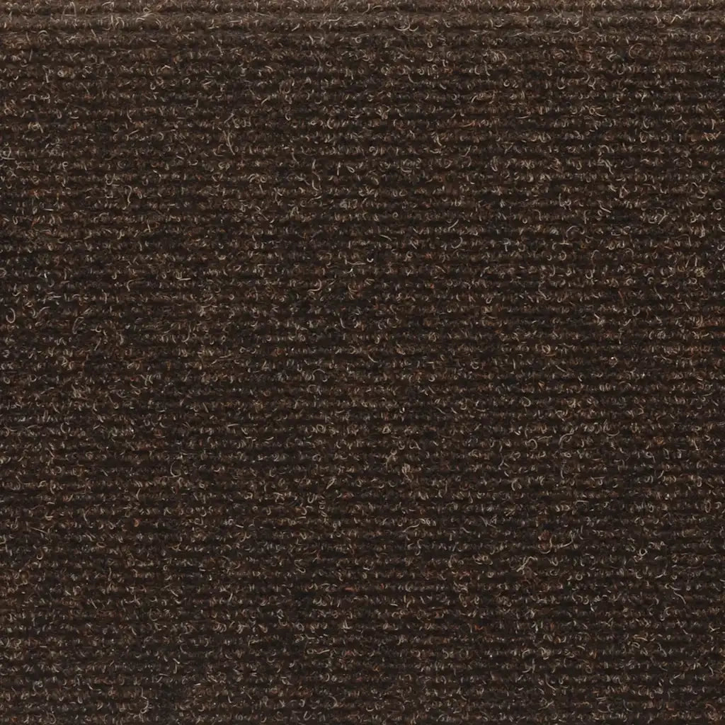 Tappetini per scale autoadesivi 30 pz 65x21x4 cm marrone bordo rettangolare 3365698